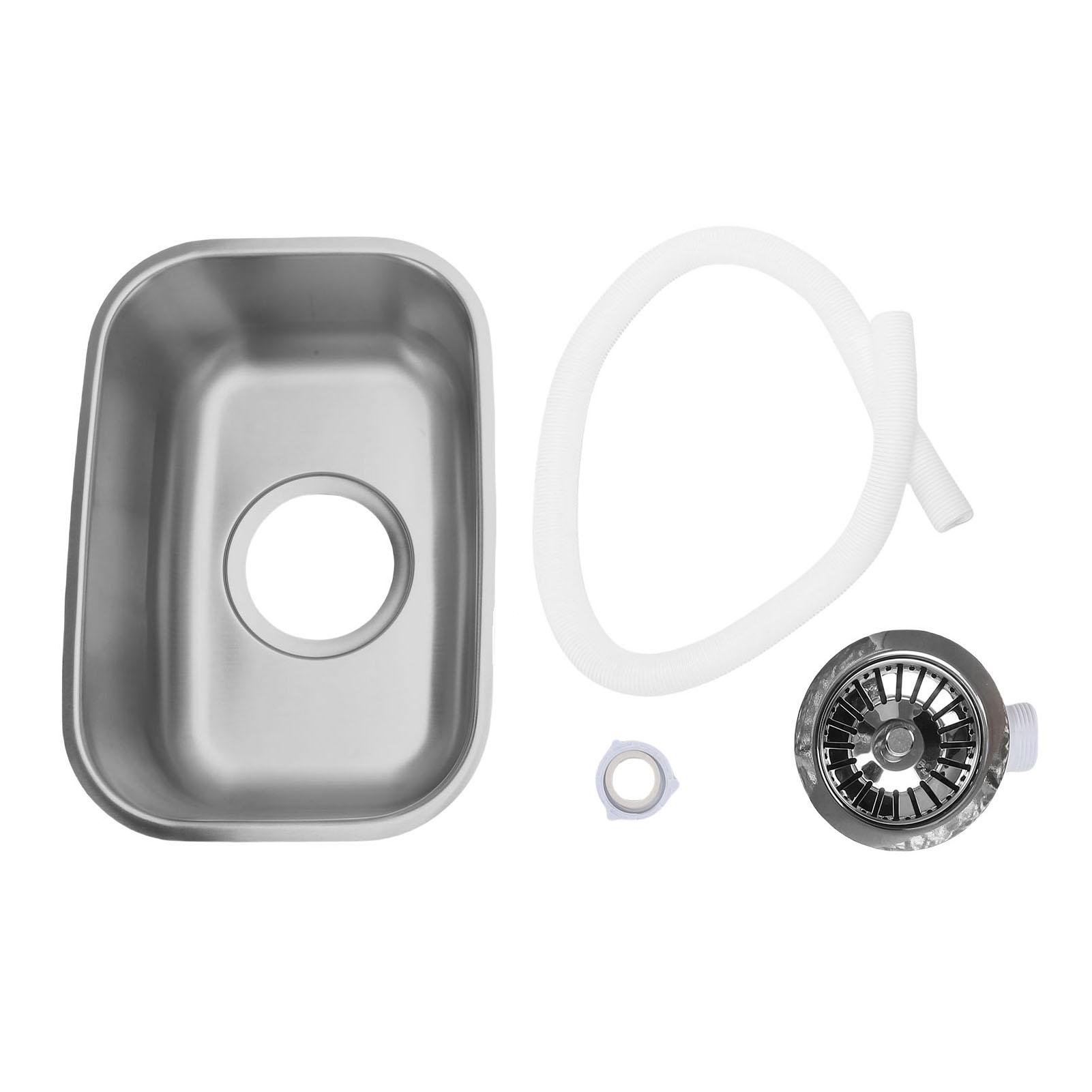 Lavello RV Acciaio Inossidabile Mini Vasca Singola Lavello RV Lavabo per Auto Barche Camper Yacht 12.6x8.66x4.72 pollici