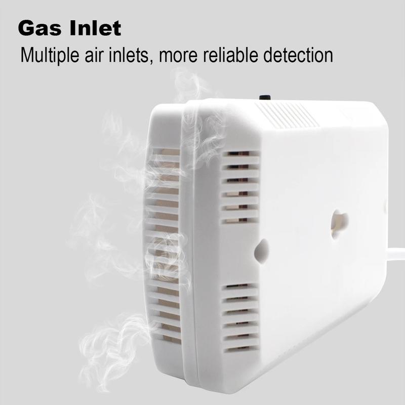 Combustible Gas Alarm Sensor Gas Leakage Detector EU Plug Standalone Natural/Liquefied Gas Leak Detector For Home Security