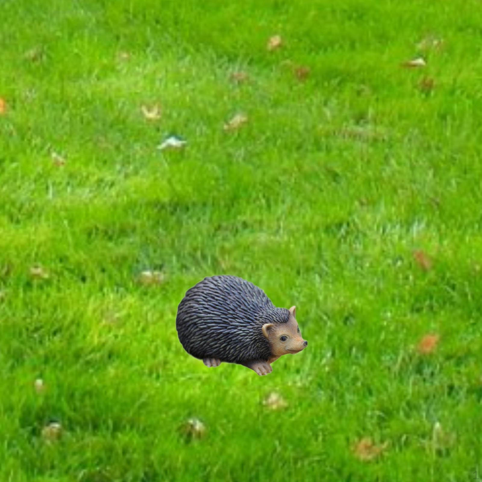 

Фигурка животного, запасной держатель для ключей, украшение для газона на случай чрезвычайных ситуаций, отделение для хранения смолы Hedgehog