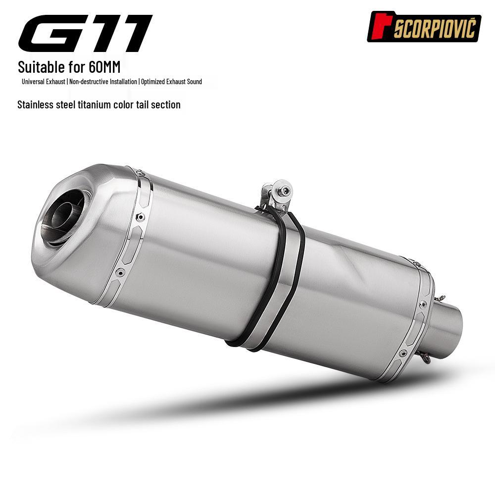 Motorcycle Exhaust Pipe 675SR/ Sai600 RR660S CFMOTO/Qianjiang KEEWAY 60MM Universal Large Hexagon