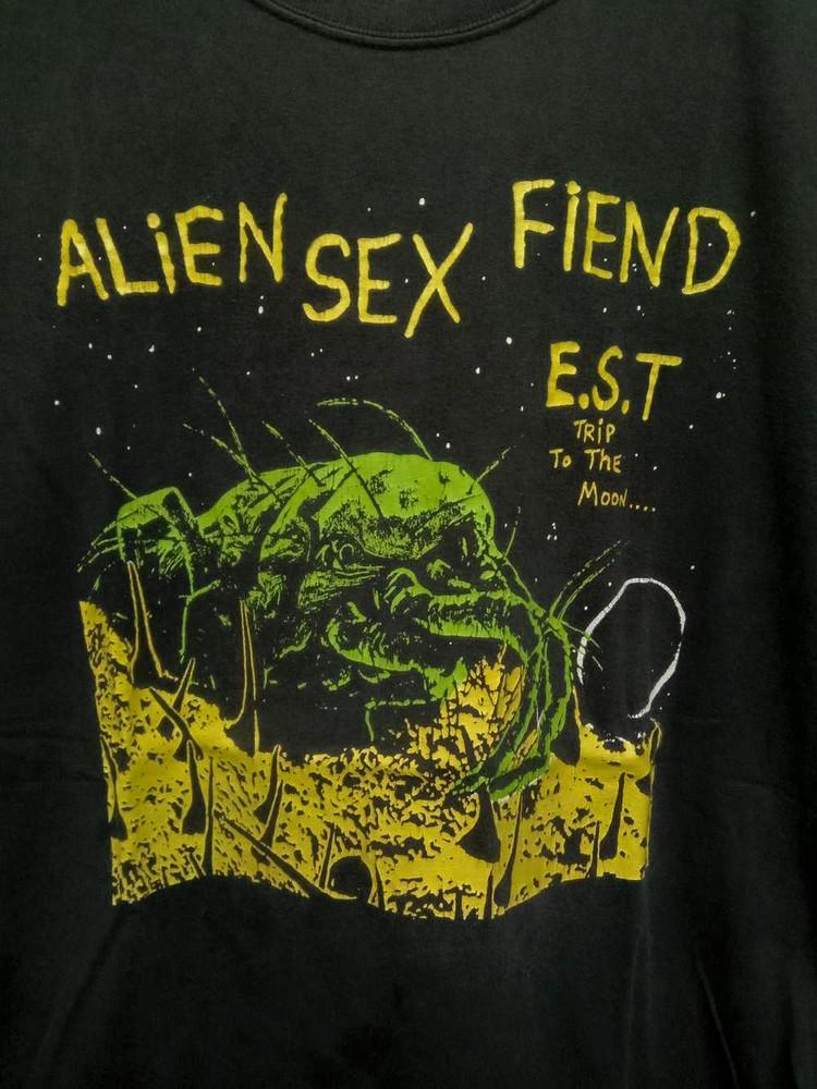 Alien Sex Fiend Banda Viaggio Sulla Luna T-shirt Unisex in Cotone Taglia Completa WA063 T-shirt Unisex