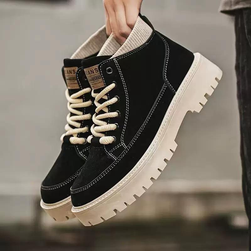 Autumn men's shoes new high-top Martin boots men's trend versatile platform non-slip sports casual short boots tooling shoes