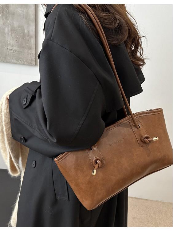 High-End Retro Large-Capacity Women's Tote Bag - 2025 Autumn/Winter Commuter Shoulder Handbag