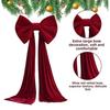 Solid Color Christmas Tree Topper Bow Long Streamers Tree Bow with Long Tails  Wedding Decoration