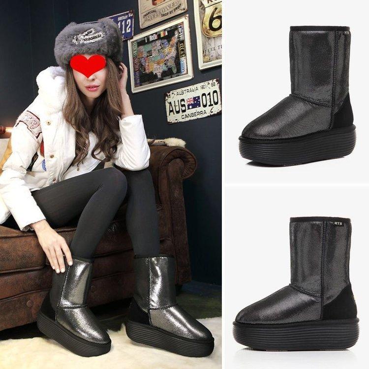 Cold-proof and warm snow cotton boots non-slip new winter Northeast extra thick and versatile comfortable warm cotton shoes women