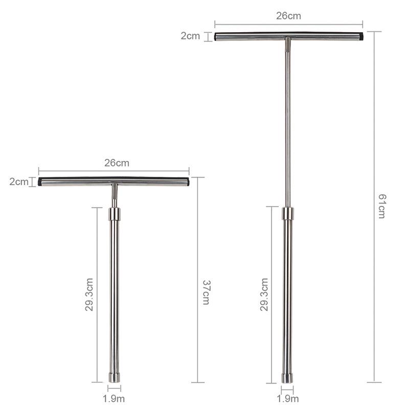 Retractable Stainless Steel Glass Wiper for Bathroom and Mirrors