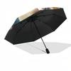 1pc Moonlit Fantasy Fox Umbrella with Plastic Handle,Suitable for All Seasons Home Travel Outdoor UmbrellaDD468