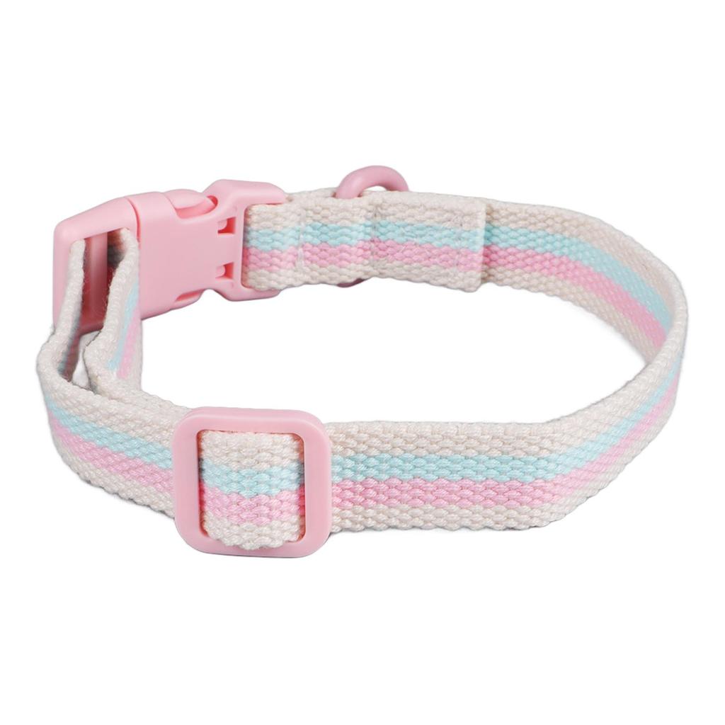 Dog Collar Fashion Stripes Polyester Comfortable Durable Adjustable Pet Collar for Small and Medium Dog