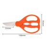 Stainless Steel Sharp Chicken Bone Food Scissors Vegetable Household Black Orange PP Handle Shears Barbecue with Nutcracker