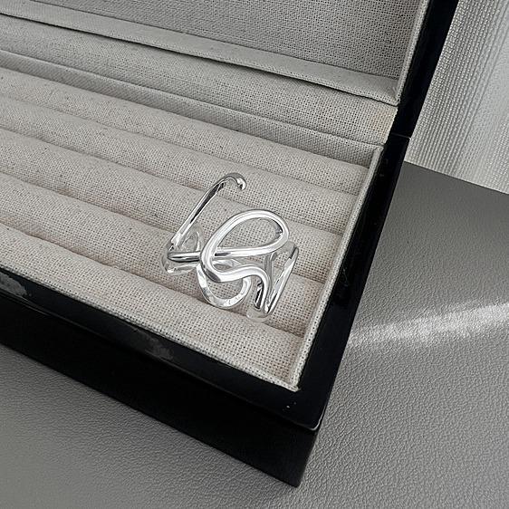 S925 Silver LOVE Letter Women's Creative Open Ring - Versatile Niche Design