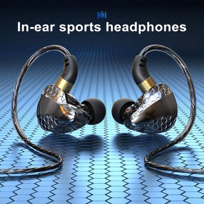 Earphone Wired In-ear Headset with Subwoofer Mic Enhanced Sound Quality 3.5MM Gaming Music Calls Earphone