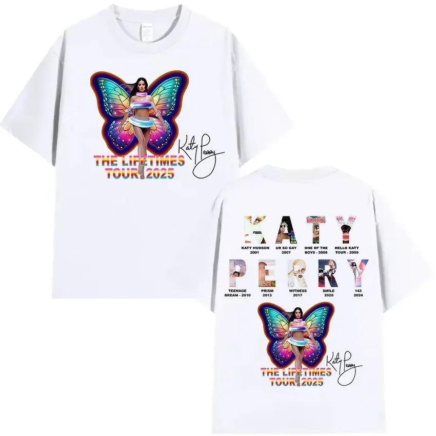 Katy Perry The Lifetimes Tour 2025 Merch T Shirt Unisex Wounisex Fashion Aesthetic Clothing Tshirts Vintage Oversized Cotton Tshirt