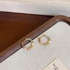 Gold Color Metal Round Earrings Round Hoop Hoop Earrings New Mini Hoop Earrings  For Women