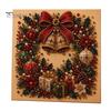 Interactive Family Crafts Christmas Faux Pearl Art Kit, Tree Wreath Painting DIY Sets Sparkling Diamond Craft Kit for Adults, Holiday Wall Decor Gift