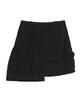 Taibseobiseu Asymmetry Embroidery Skirt [Black]