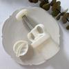 50g Plastic Material Mooncake Molds Leaf Shaped Mooncake Stamps DIY Baking Mooncake Accessories for Mid-Autumn Festival