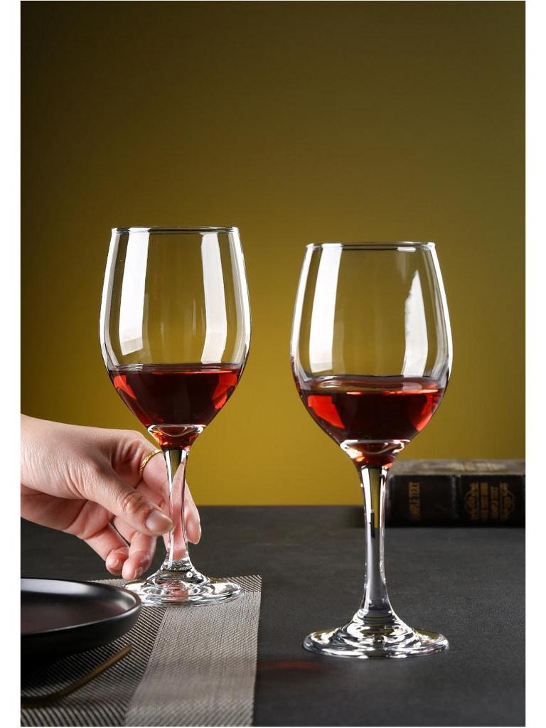 Set of 6 Tall Stem Red Wine Glasses - Elegant Light Luxury for Home Use, Champagne and Brandy Glasses, Creative Design