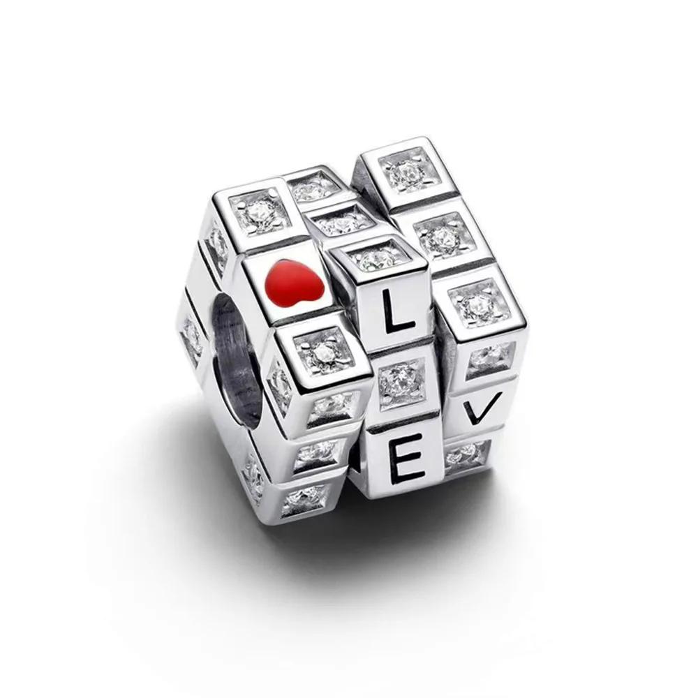 New Copper Blue Blossom Dangle Charm Rose Heart Flower Butterfly Bird Bead For Necklace Diy Bracelet Fine Jewellery