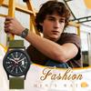 Military Watch with Nylon Luminous Analog Simple and Stylish Quartz Fashion Accessory Perfect Gift for and Day Men's Strap, Waterproof, Display,
