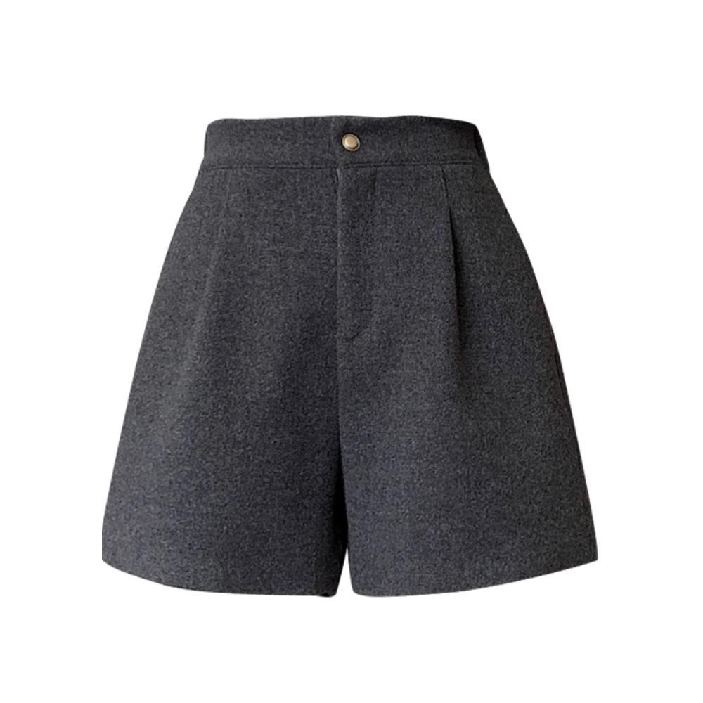 Shorts Women's Winter New High Waist Wide Leg Pants Solid Color Boots Simple Casual Pants