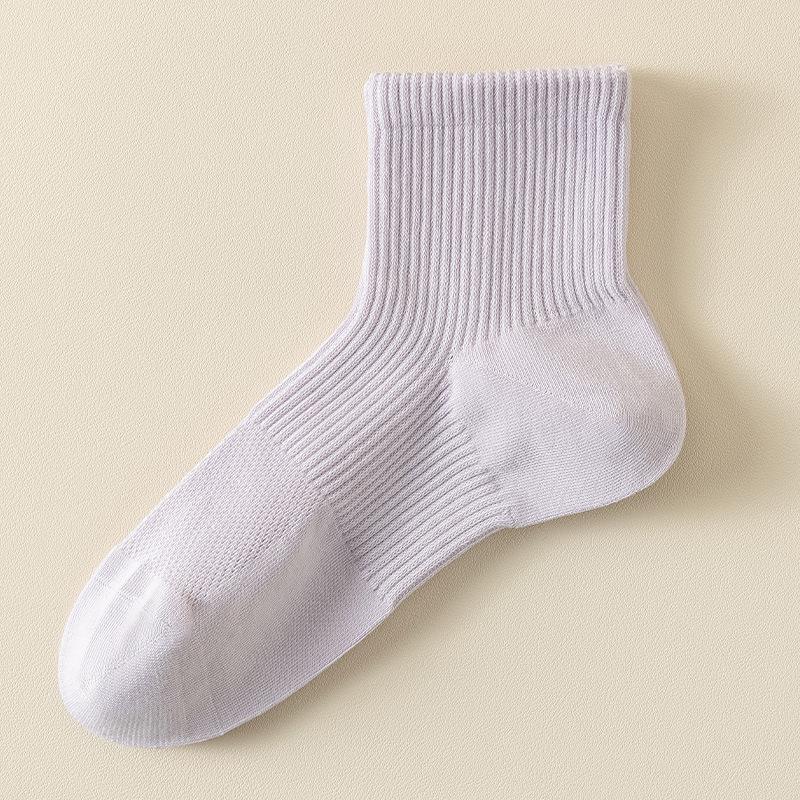 Short Socks, Pure Cotton Women's Spring and Summer Thin Right-angle Socks, Women's Boneless Anti-roll Boat Socks, Sports Women's Socks