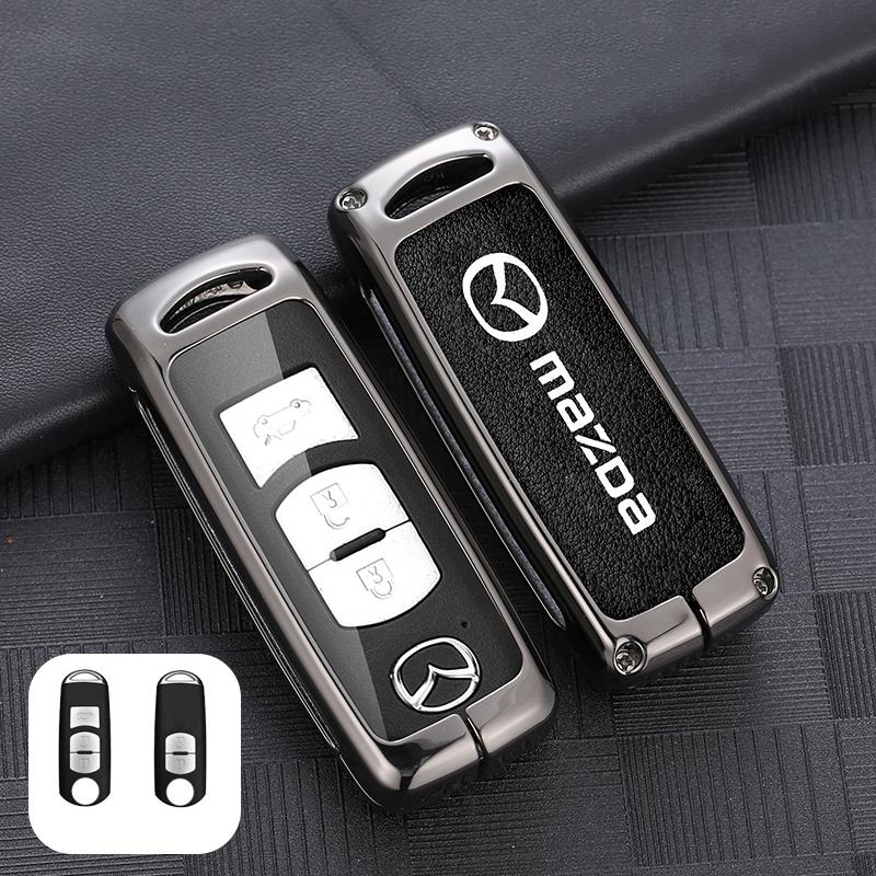 

2025 Hot Leather Car Key Case Cover Shell For Mazda 2 3 6 Demio Atenza Axela CX-5 CX5 CX-3 CX7 CX-9 3 4 CX30 2016 2017 2018 2019 For Hyundai logo