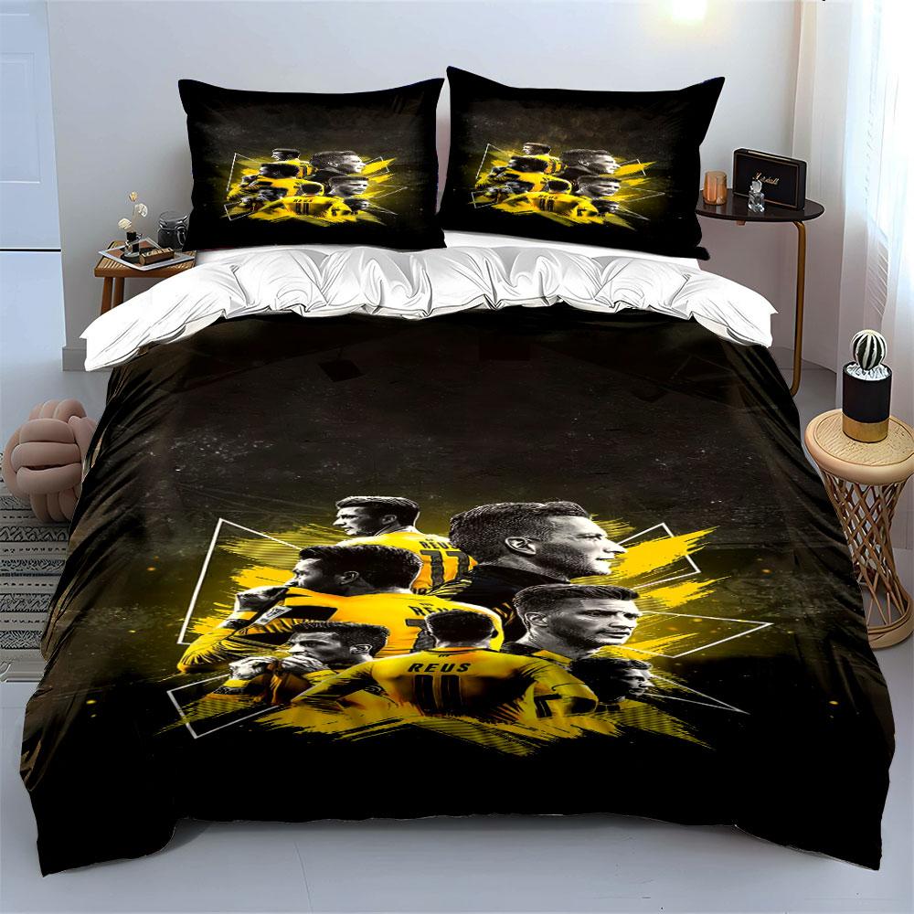 Football players with yellow highlights. Bedding sets Duvet cover sets Duvet covers Pillowcases(1 * Duvet Cover 2 * Pillowcases, without duvet insert)