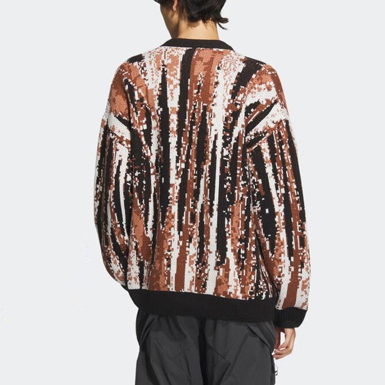 Adidas Originaler Mønstret Strikket Langermet Skjorte Herre Topper Svart IX7819