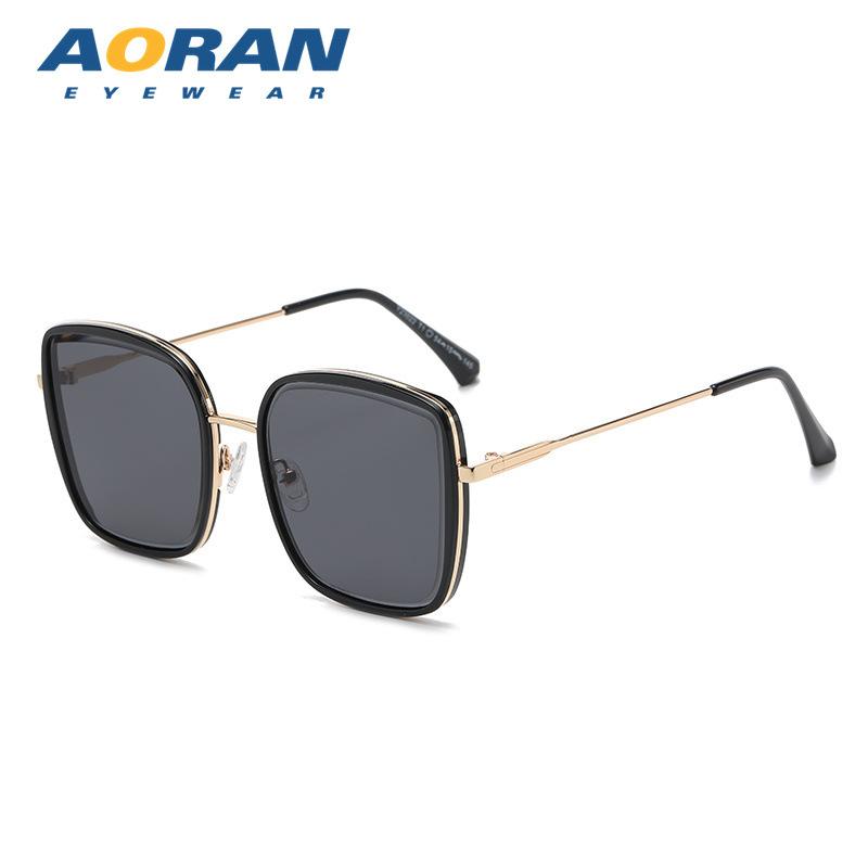 2026New Tea-colored Sunglasses for Women, Suitable for Summer Driving, UV Protection, High-end Feel, Large Frame, Makes the Face Look Smaller,