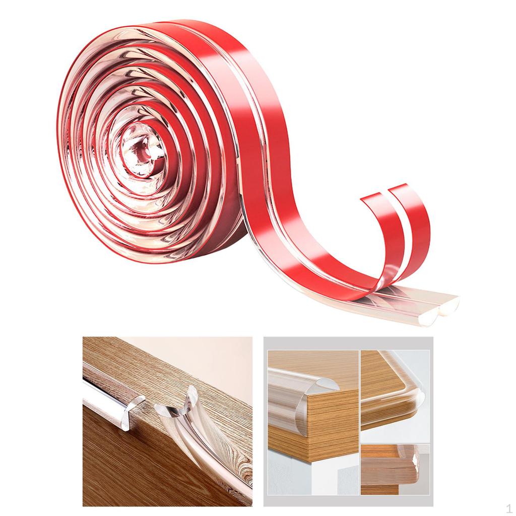Clear Strip Easy Clean Cut-Out Soft Corner Guards Safety Tables Protectors