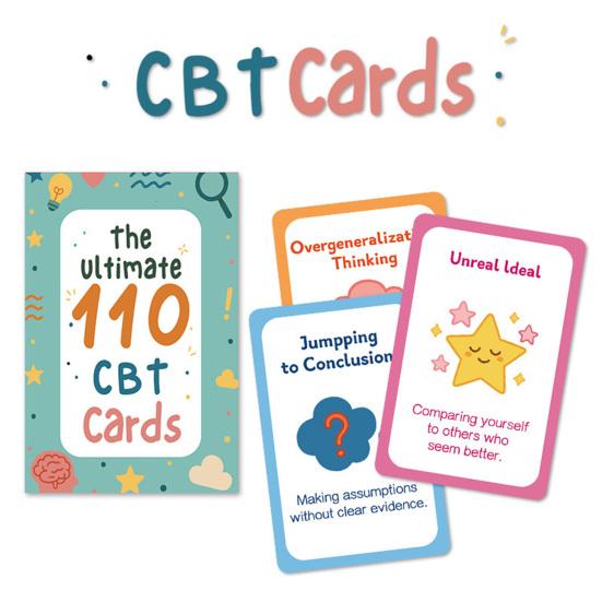 110Pcs/Set CBT Deck Cards Anxiety Relief Dialectical Behavior Therapy Coping Skills