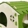 Cat House Enclosed Bed Kitten Shelter Cave Scratch Resistance with Air Vent Window for All