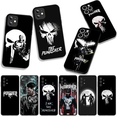 For Apple iPhone 16 15 14 Plus 13 12 Mini 17 Pro Max + ProMax 16E Air 15+ Phone Cover Case Marvel The Punisher Casing