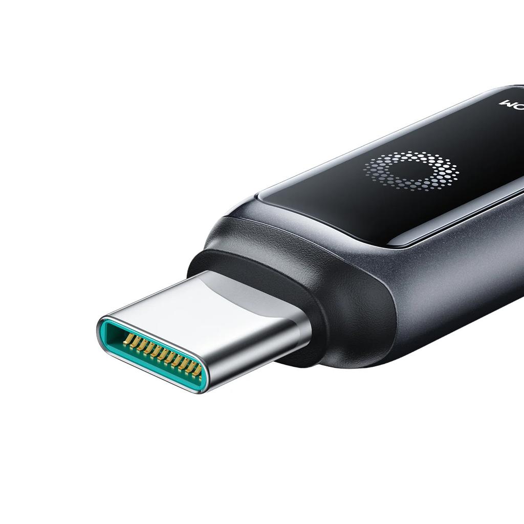 Kabel przewód w oplocie USB-C 100W 1.2m - czarny