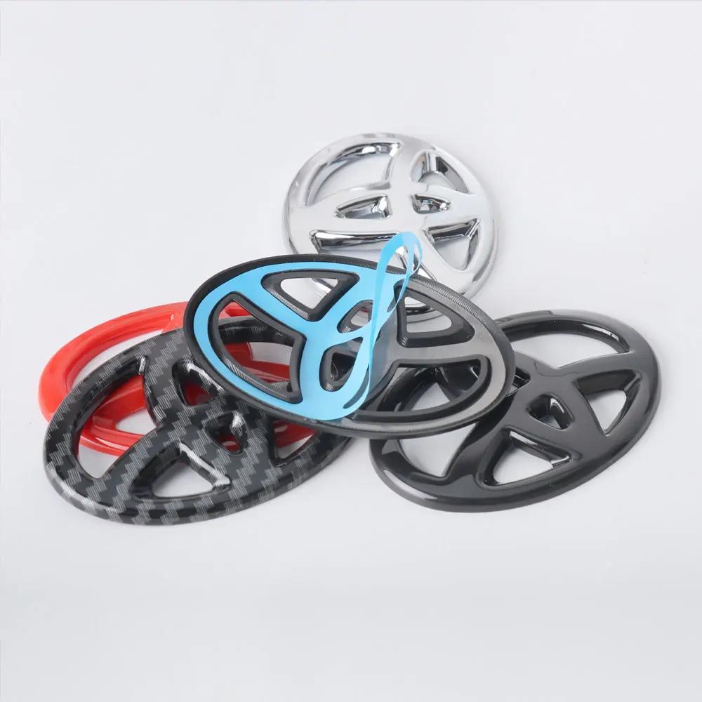 BBcp3 Car Steering Wheel Badge Emblem Sticker Auto-Styling For Toyota Corolla Cross Crown Rav4 Chr Avensis Aygo Raize Camry TRD Venza