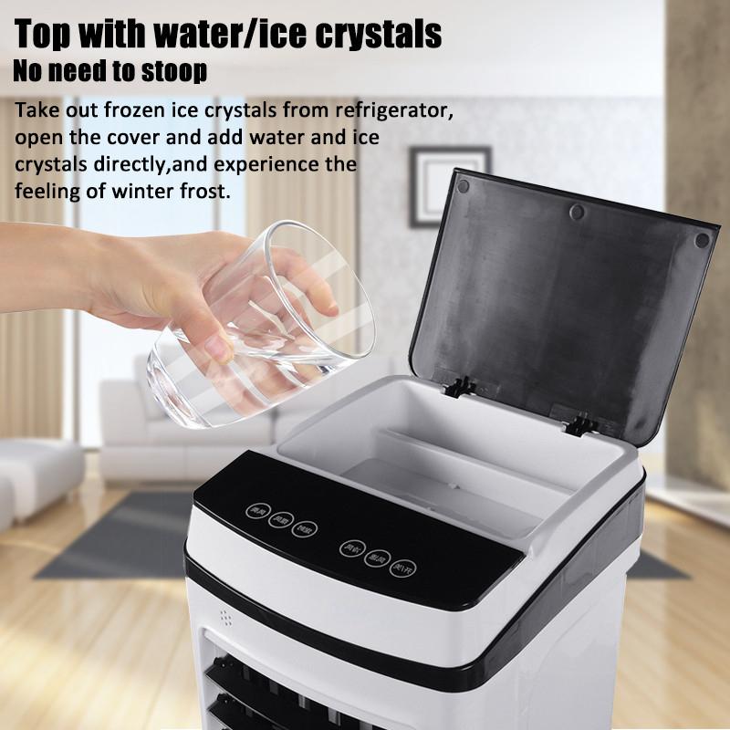 75W 15L 220V Conditioning Fan Humidifier Cooler Tank Cooling Timed 3 Fan Modes Cooling Fan Humidifier Portable Air Conditioner