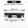 Single Car Wheel Hub Center Caps 62 mm 2.44" OD Center Hub Cover ABS Black