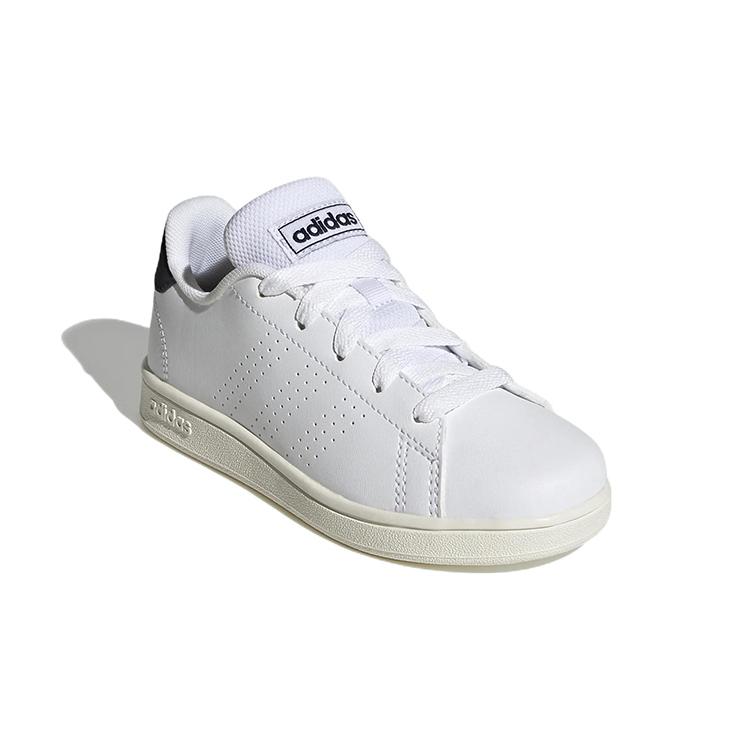 adidas Neo ADVANTAGE Abrasion Resistant Low Top Skateboard Shoes White Black Kids' GW6487
