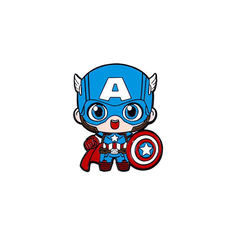 Брошь Серия Мстители Супергерой Халк Капитан Америка Значок Marvel Паук Значок