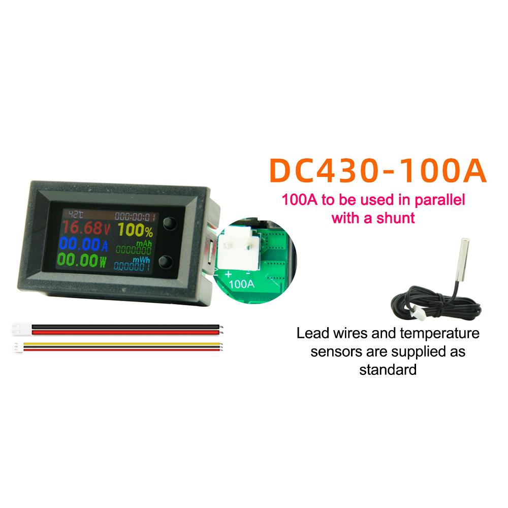 DC 4-30V 10A Digital Voltmeter Ammeter Power Energy Voltage Wattmeter Kwh Temperature Meter Electric Energy Frequency Meter