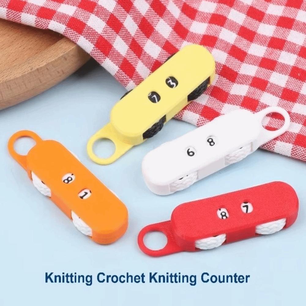 3Pcs Hand Crafting Crochet Knitting Counters Handheld Tally Counter Row Counters Plastic Needle Handheld Stitch Counter