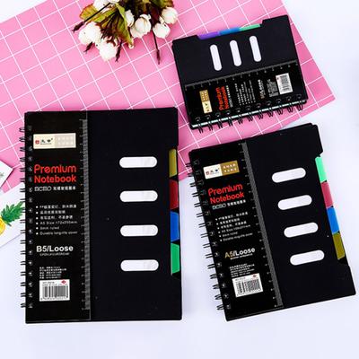 Caderno espiral com divisórias, escrita suave, premium, página espessa, sem sangramento de tinta, agenda, material de escritório