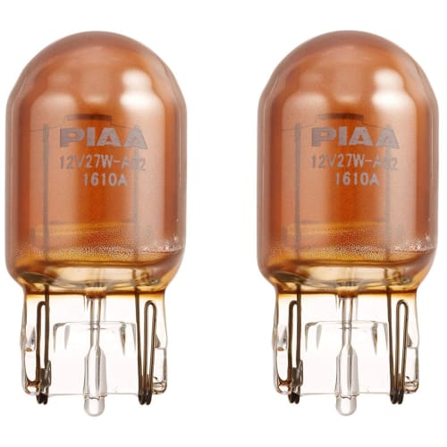 PIAA Halogen Bulb for Turn Signal T20 Single Orange Mirror Orange Vehicle Inspection Compatible Imported Car Compatible 2 Pieces 12V/27W H-646