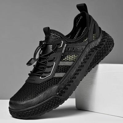 Fashion Summer Outdoor Walking Sneakers Anti-collision Toe Male Treking Footwear Classic Casual Summer Shoes Men's Breathable Mesh Shoes
