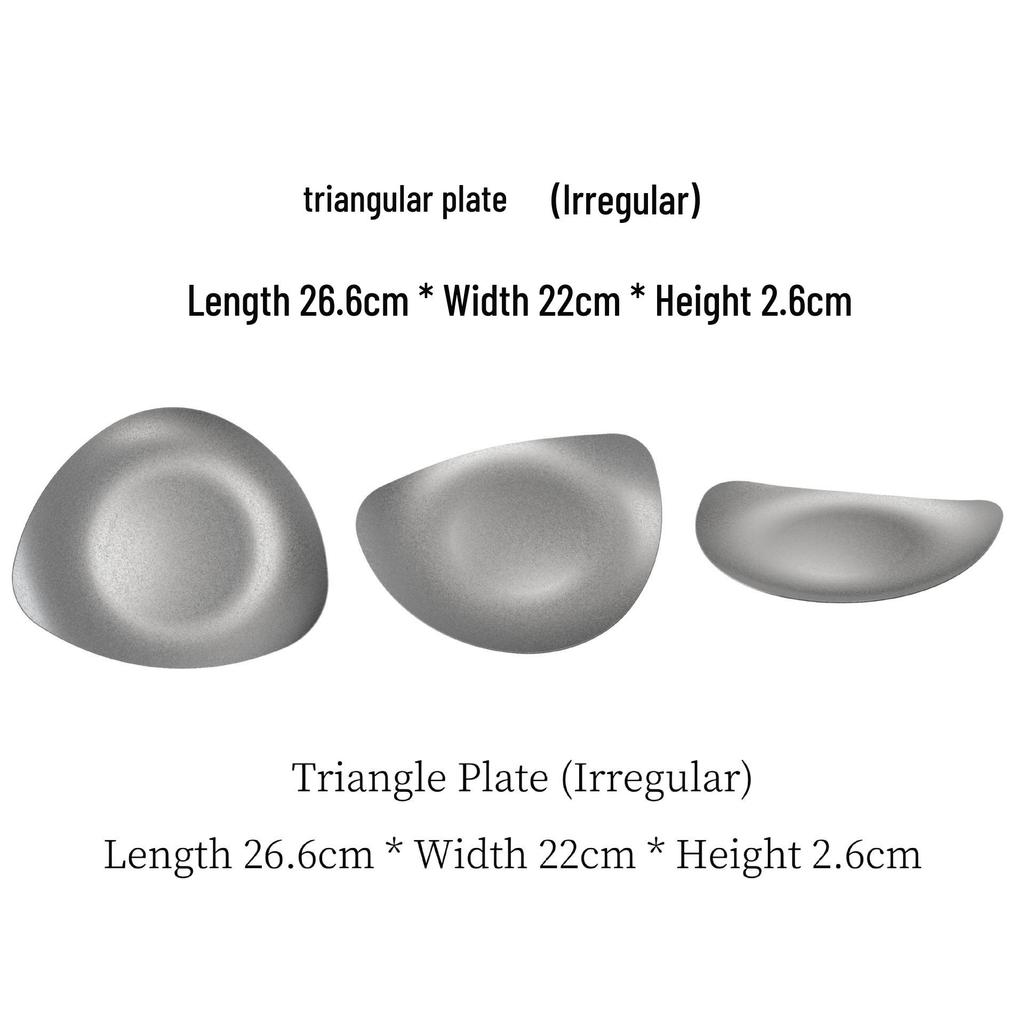 Retro Stainless Steel Bowl & Plate Set - Stylish Tableware for Home & Outdoor Use