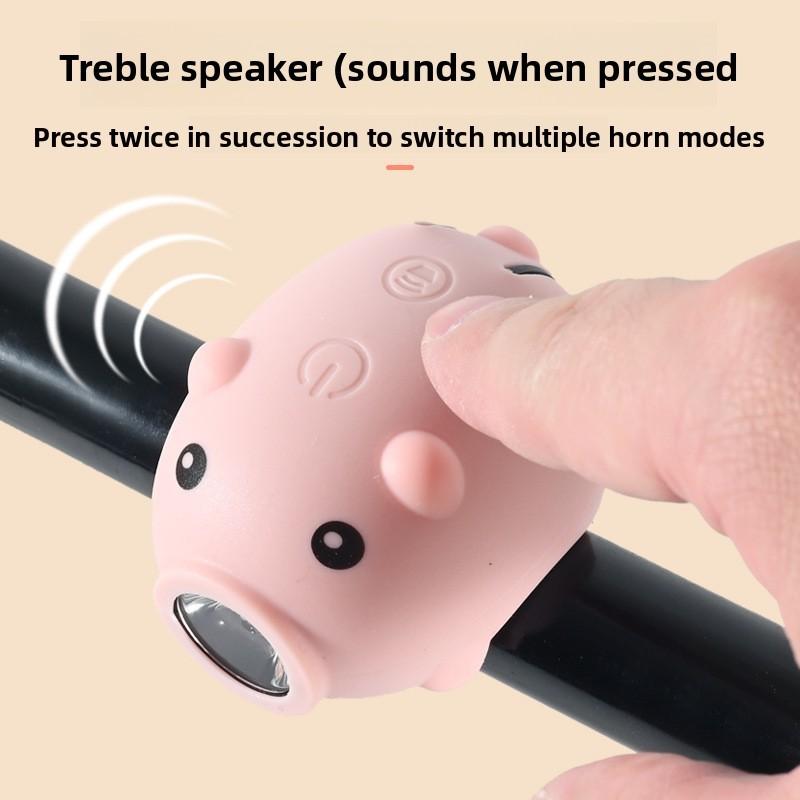 Pig Cycling Children Light Led Rechargeable Torch For Night Riding Outdoors And