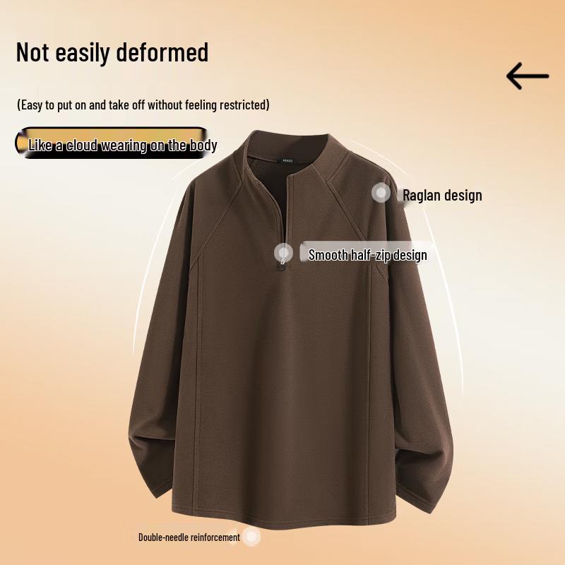 MINISO Men's Stand Collar Long Sleeve T-Shirt