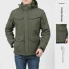 Men's Winter Workwear Fleece Coat: Thickened Cotton, Multi-Pocket, Windproof, Waterproof Jacket
