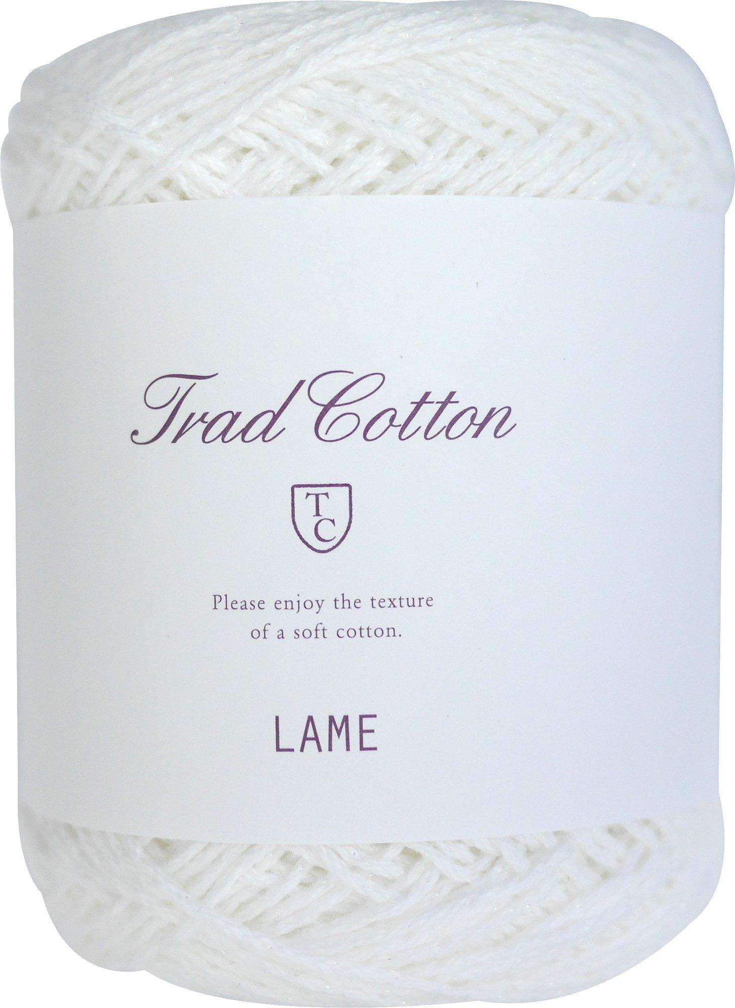 

Yokota Traditional Cotton Medium White Lamé Yarn, Weight, 25g, Approx. 92m,