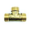 Brass Tee 1/2"" Male/Female/Male